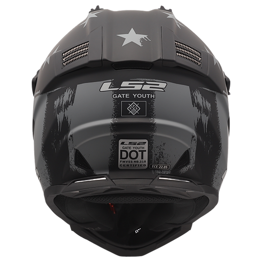 LS2 BATTLE SCAR - MATTE TONAL GRAY/BLACK - Gate Youth Helmet