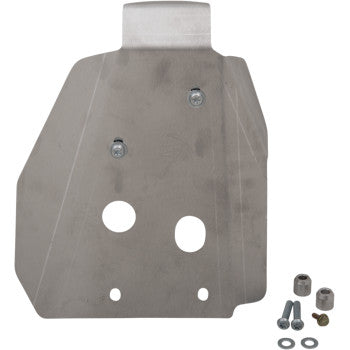 Moose Offroad Aluminum Skid Plate — Skid Plate Skid Plate - Silver - Honda - CRF110F