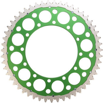 RENTHAL Twinring™ Rear Sprocket - 51 Tooth - Green - Kawasaki/Suzuki
