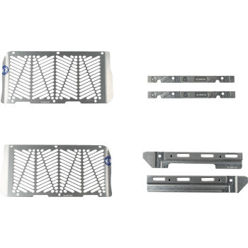 Moose Offroad Billet Radiator Guards Billet Radiator Guards - Silver - Beta