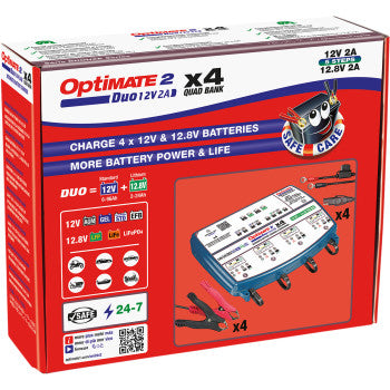 Tecmate OptiMate™ 2 Duo Bronze Series Battery Charger - 4-Bank
