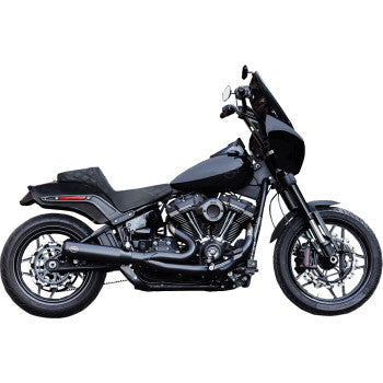 S&S Cycle 2-into-1 Qualifier Exhaust System - Race Only - Guardian Black