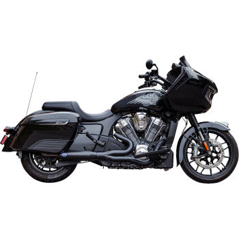 S&S Cycle 2-into-1 Qualifier Exhaust System - 50-State - Black - Stainless Steel