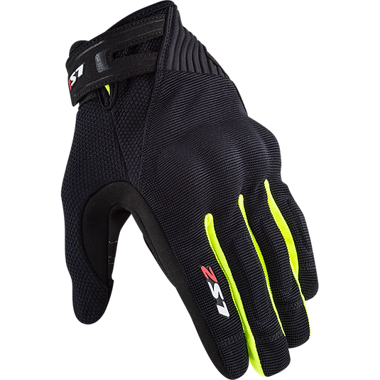 LS2 DART II - BLACK HV YLW - Men's Touring Glove