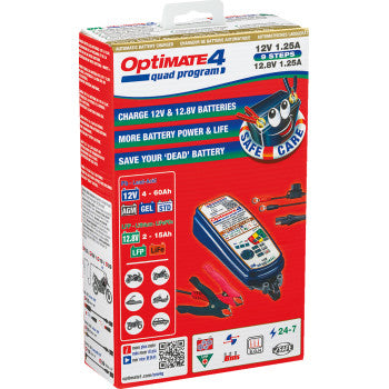 Tecmate OptiMate™ 4 Quad Program Battery Charger/Maintainer
