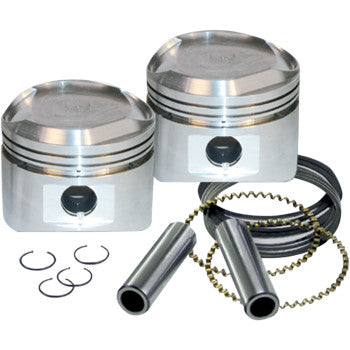 S&S Cycle Piston Kit - For 89" Stroker Kits & Super Stock® Heads - 3.500" - Standard