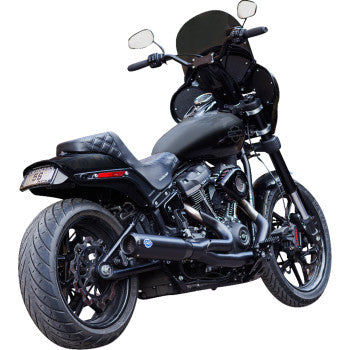 S&S Cycle 2-into-1 Qualifier Exhaust System - Race Only - Guardian Black