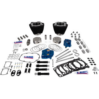 S&S Cycle 129" Power Package - HPT496 - Chain Drive - Oil Cooled - Black w/o Highlights - 107" M8