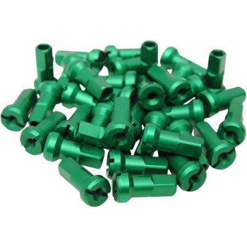 Moose Offroad MX1 Billet Spoke Nipples - Green - 9 Gauge - Set