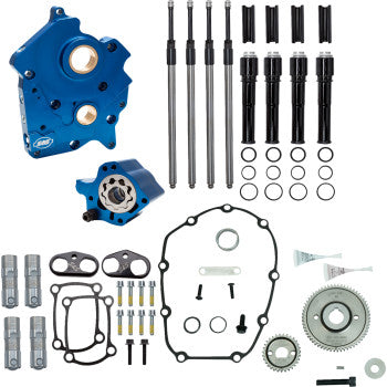 S&S Cycle Cam Chest Kit without Cams for Gear Drive M8 - Water Cooled - Black Pushrods