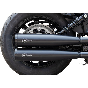 S&S Cycle Grand National Slip-On Mufflers - Black - 50-State