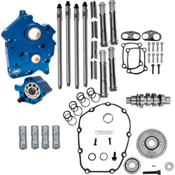 S&S Cycle Cam Chest Kit with 496 Cam - Water Cooled - Chrome Pushtubes - M8