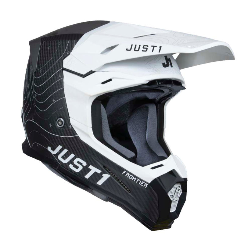 Just1 J22 Frontier Black White Carbon Helmet