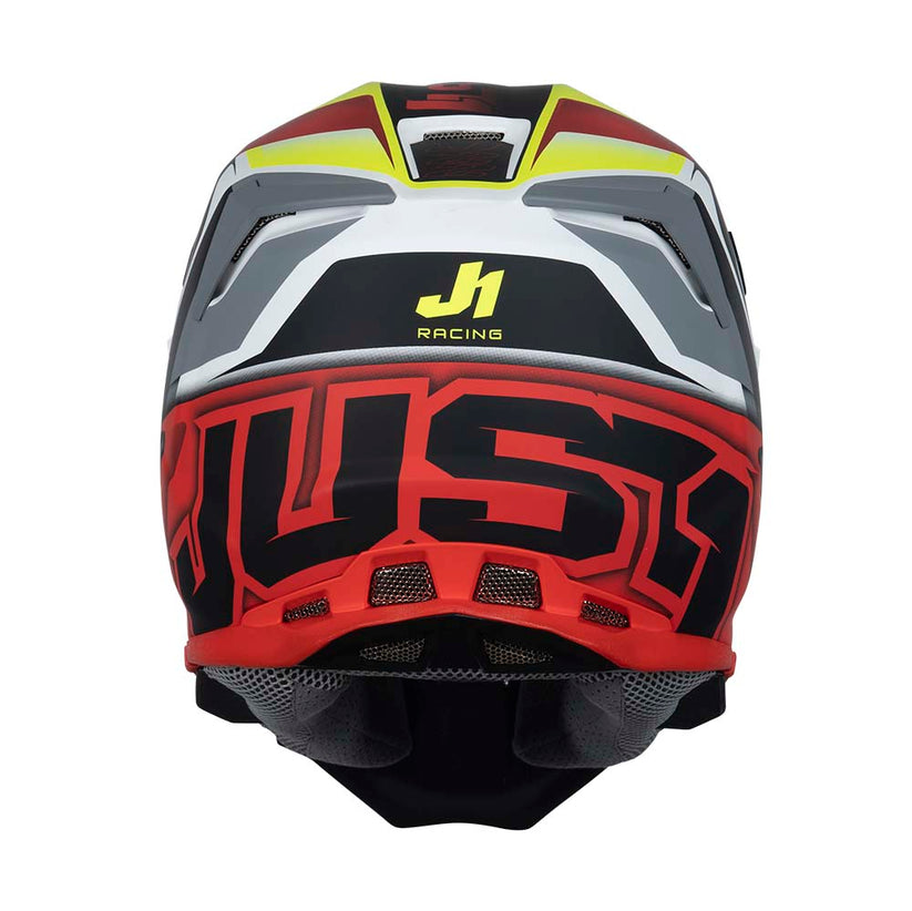 Just1 J22F Frenetik Fire Fluo Yellow/Red/White Helmet