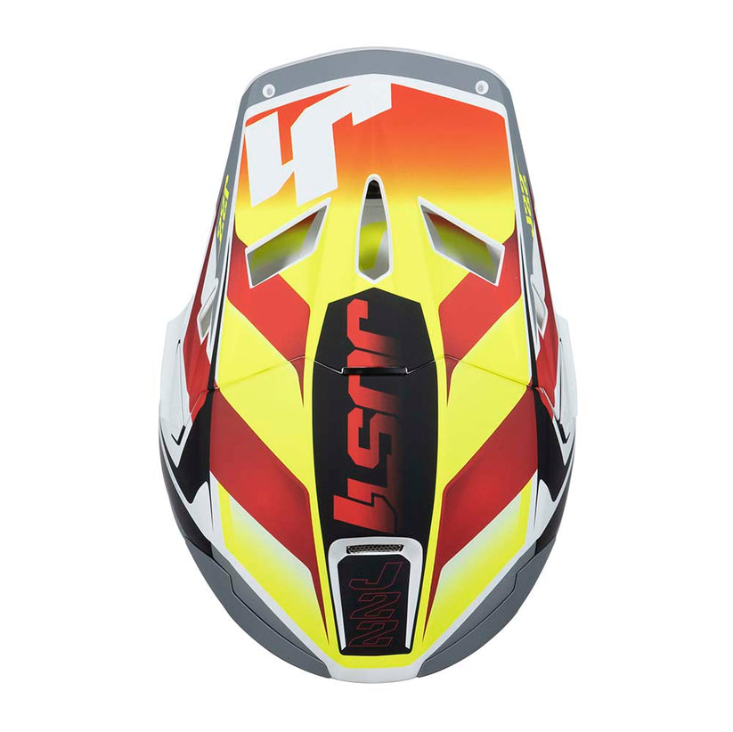 Just1 J22F Frenetik Fire Fluo Yellow/Red/White Helmet