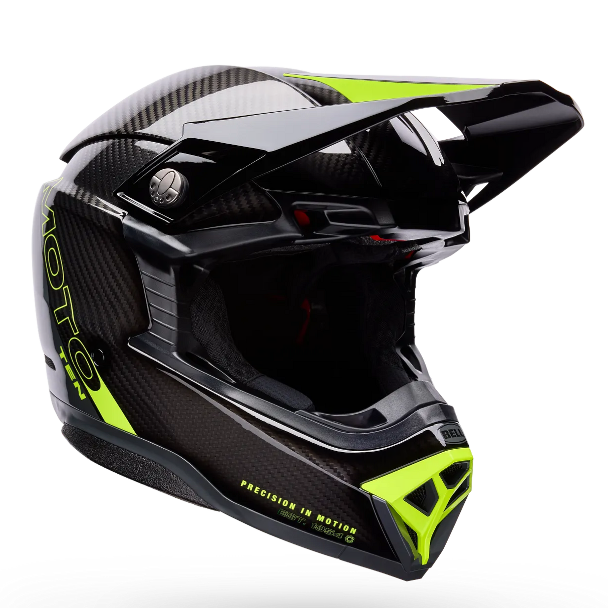 Bell Moto-10 Spherical Strike Gloss Yellow/Gray Helmet