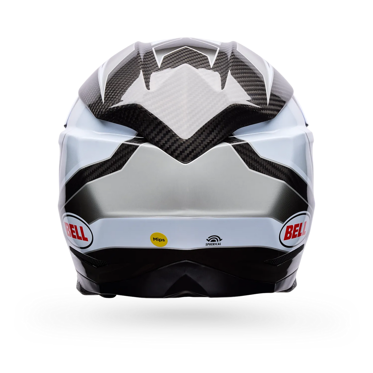 Bell Moto-10 Spherical White/Black/Gray Grid Helmet