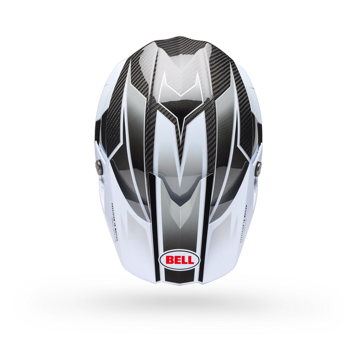 Bell Moto-10 Spherical White/Black/Gray Grid Helmet