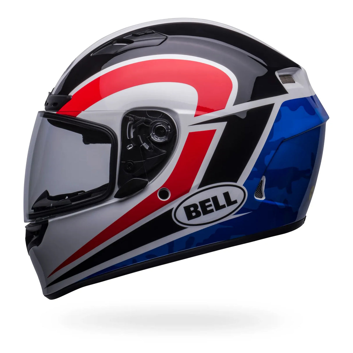 Bell Qualifier DLX Mips Blitz Gloss White/Blue Camo Helmet