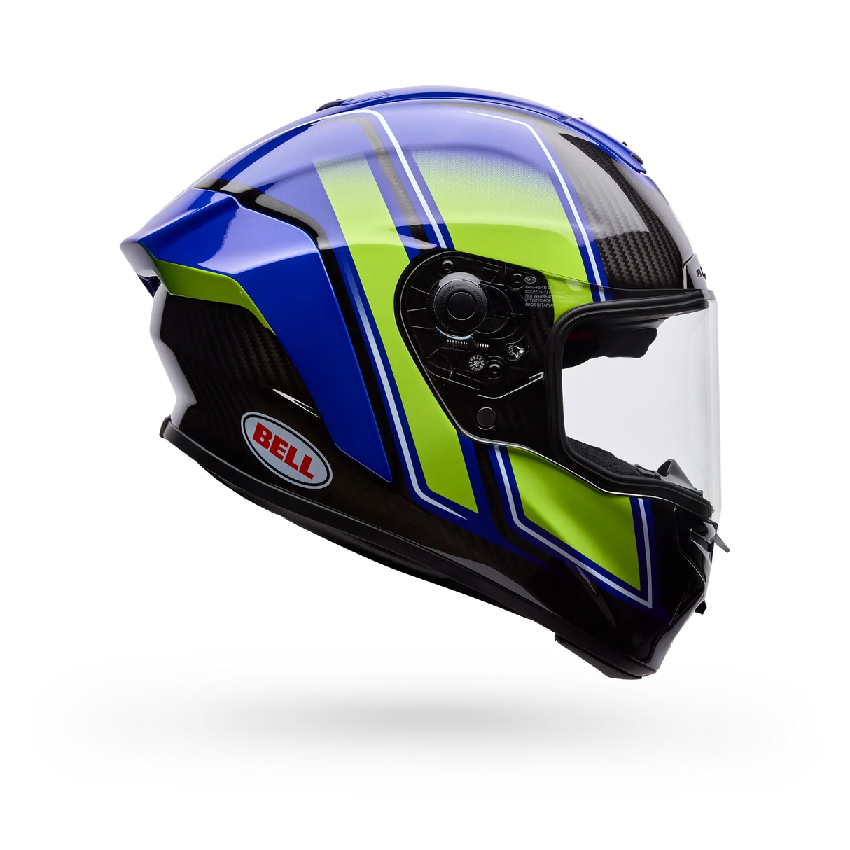Bell Race Star DLX Flex Blue/Yellow Grid Helmet