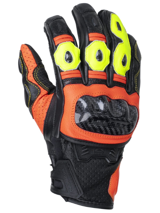 Cortech Apex ST Gloves Fire Red/Hi-Viz Yellow