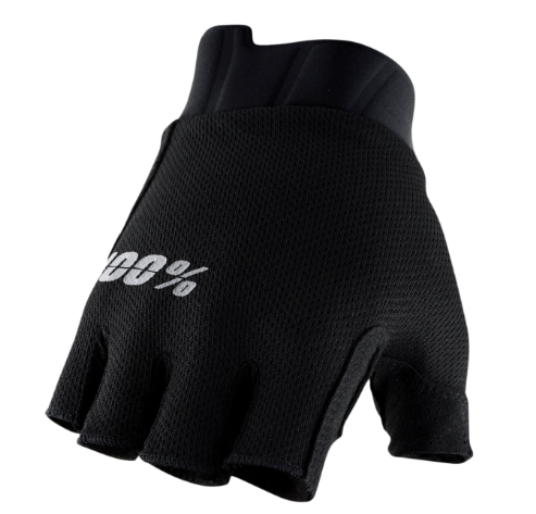 100 Percent Exceeda Short Finger Gloves - Black