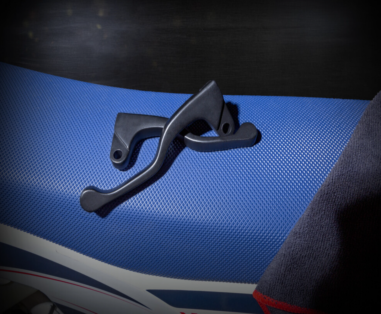 FIRE POWER BRAKE LEVER SILVER W/ BLACK TIP