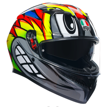 AGV K3 Birdy 2.0 Gray/Yellow/Red Helmet