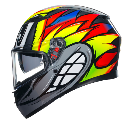 AGV K3 Birdy 2.0 Gray/Yellow/Red Helmet