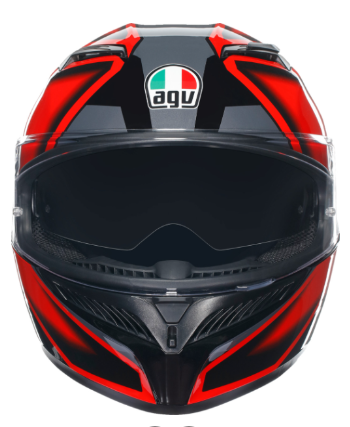 AGV K3 Compound Black/Red Helmet
