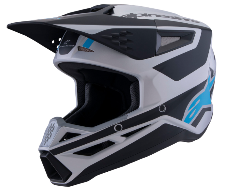 Alpinestar SM3 Helmet - Heat - Matte Silver/Blue/Black