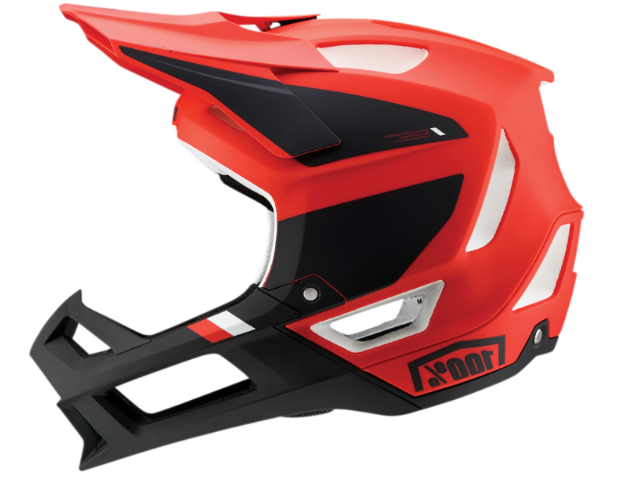100 Percent Trajecta FidLock Fluo Red Helmet