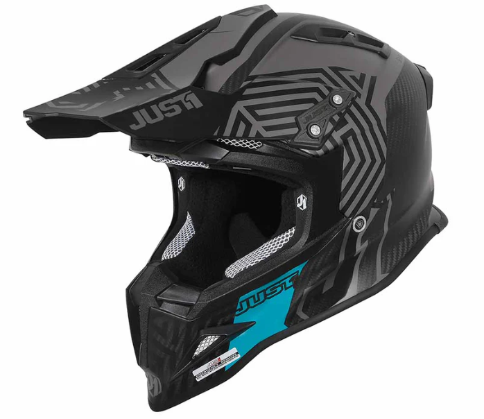 Just1 J12 Carbon Syncro / Black / Turquoise / Matte