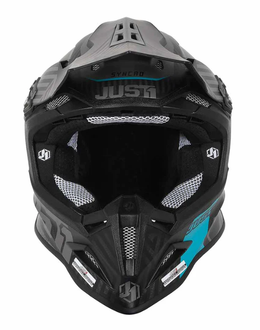 Just1 J12 Carbon Syncro / Black / Turquoise / Matte