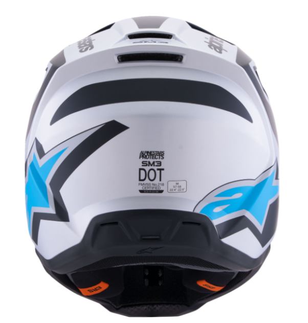 Alpinestar SM3 Helmet - Heat - Matte Silver/Blue/Black