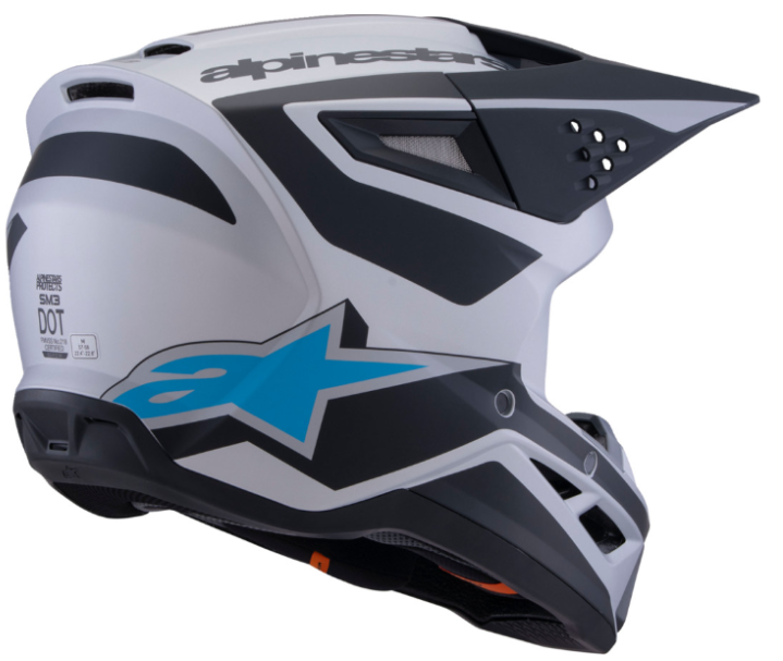 Alpinestar SM3 Helmet - Heat - Matte Silver/Blue/Black