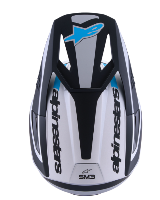 Alpinestar SM3 Helmet - Heat - Matte Silver/Blue/Black