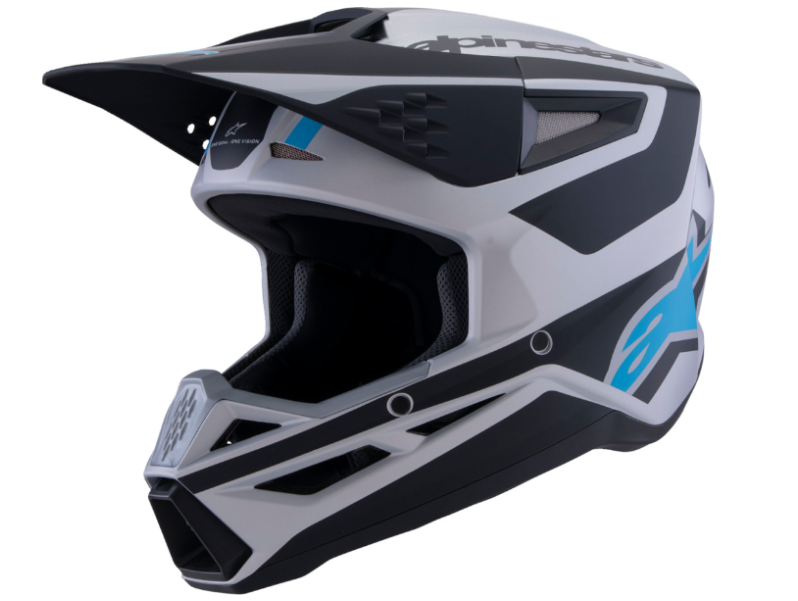 Alpinestar SM3 Helmet - Heat - Matte Silver/Blue/Black