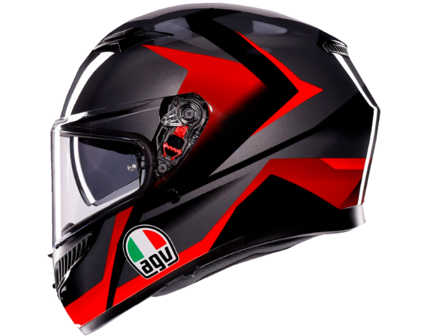 AGV K3 Helmet Striga Black/Gray/Red Helmet