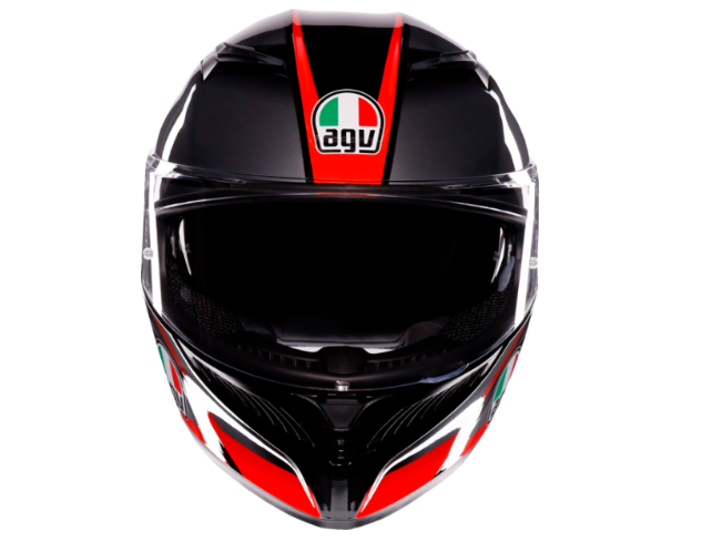 AGV K3 Helmet Striga Black/Gray/Red Helmet