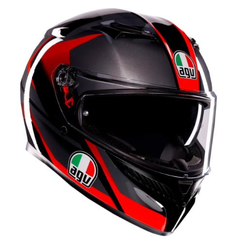 AGV K3 Helmet Striga Black/Gray/Red Helmet
