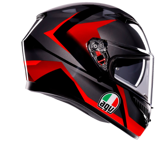 AGV K3 Helmet Striga Black/Gray/Red Helmet