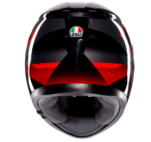 AGV K3 Helmet Striga Black/Gray/Red Helmet