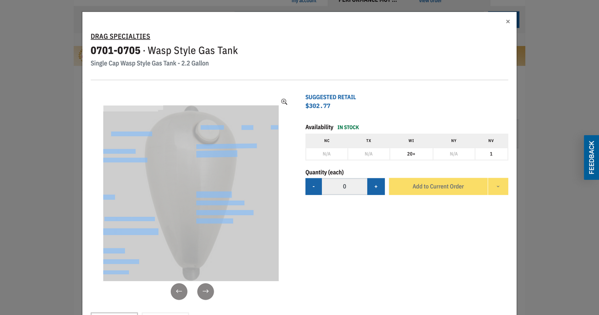 Wasp Style Gas Tank