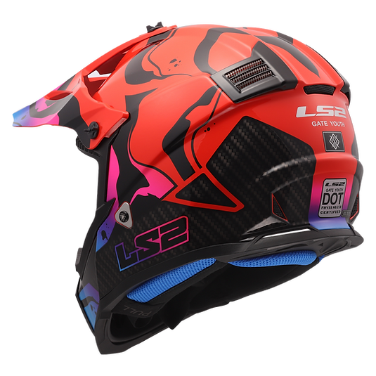 LS2 WASH - GLOSS RED/WHITE/BLUE - Gate Youth Helmet