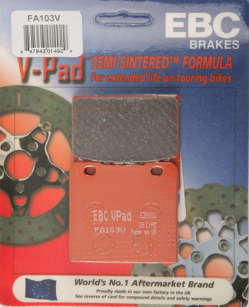 EBC BRAKE PADS FA103V SEMI-SINTERED V SERIES