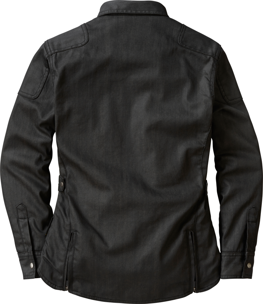 COVERT WOMENS WAX RIDING SHIRT BLACK
