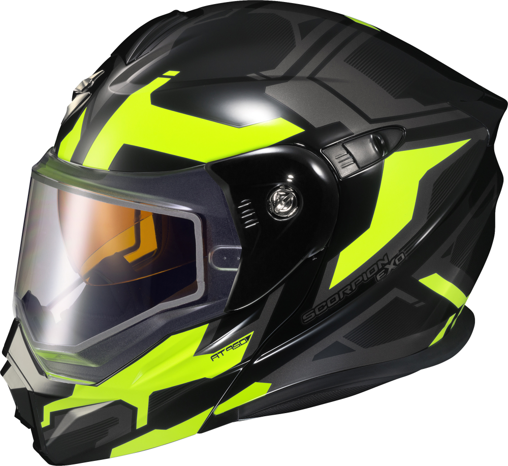 EXO-AT950 HELMET ELLWOOD GLOSS BLACK/HI-VIS 2X (DUAL)
