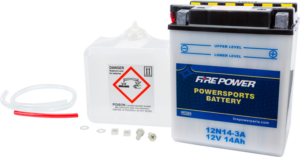 Fire Power Battery w/Acid 12N14-3A 12V - Kawasaki/Yamaha