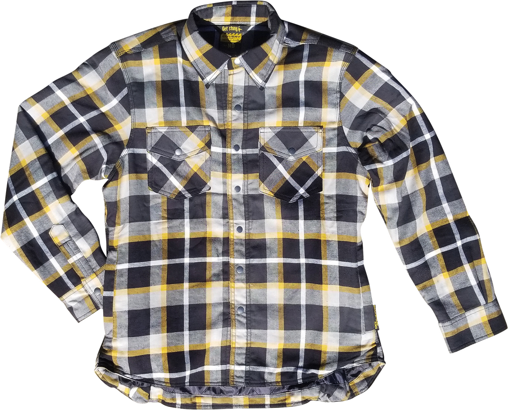 COVERT WOMENS FLANNEL WHITE/YELLOW